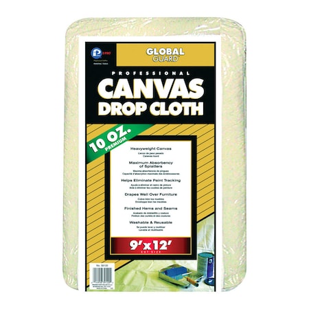Premier Premier GlobalGuard 9 ft. W X 12 ft. L 10 oz Professional Grade Canvas Drop Cloth 1 pk 39120